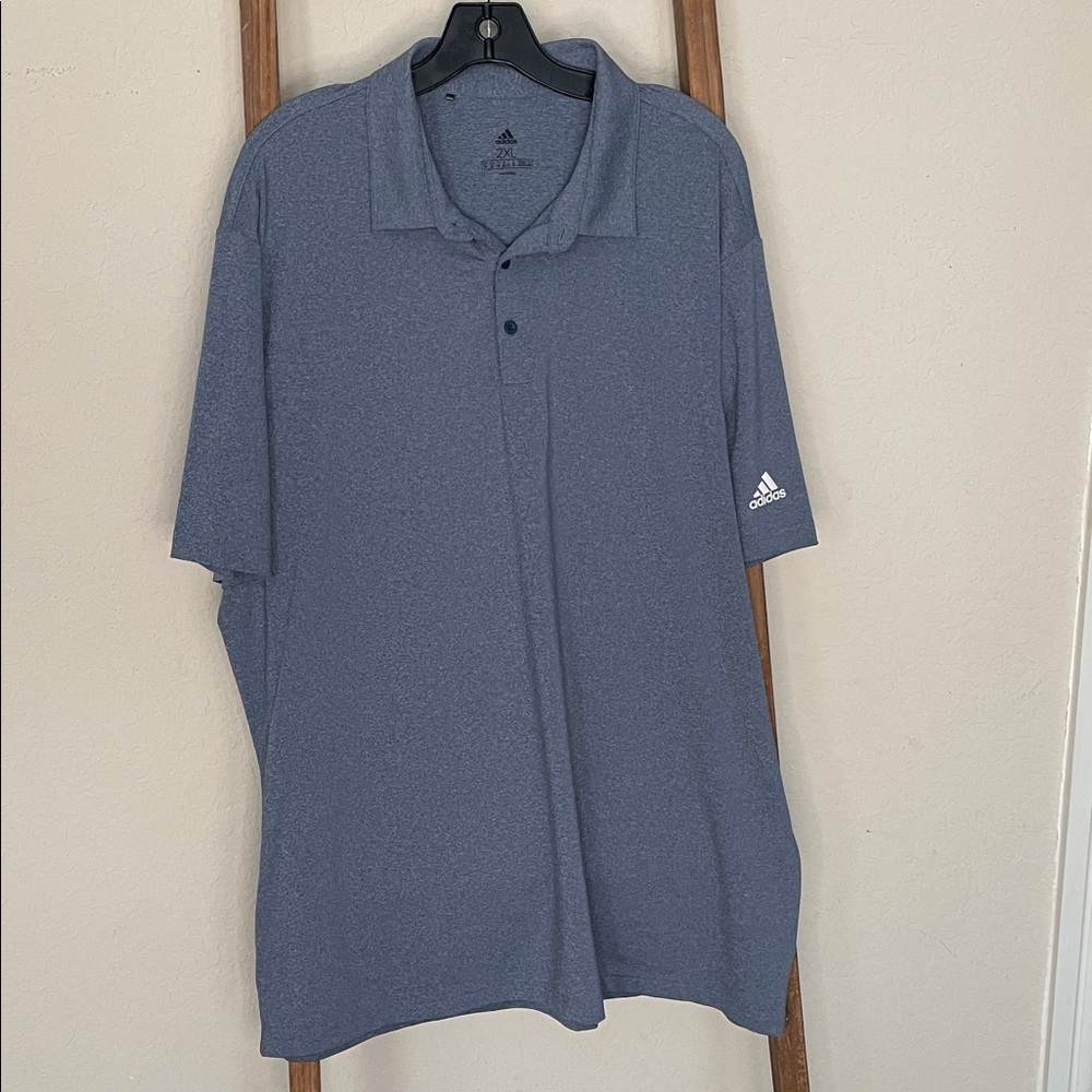 Adidas Men's Classic GRAY/Blue Polo XXL